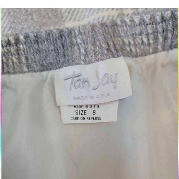 Vintage Plaid Wool Blend A-Line Skirt - Picture 5 of 8